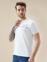 Men's Half Sleeve Typography Polo T-Shirt with Back and Chest Print